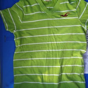 Hollister Mens Green Crew T-shirt